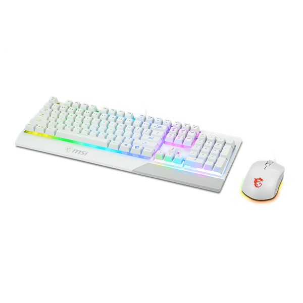 MSI VIGOR GK30 COMBO Gaming Keyboard + Optical Mouse, US, Fehér-0